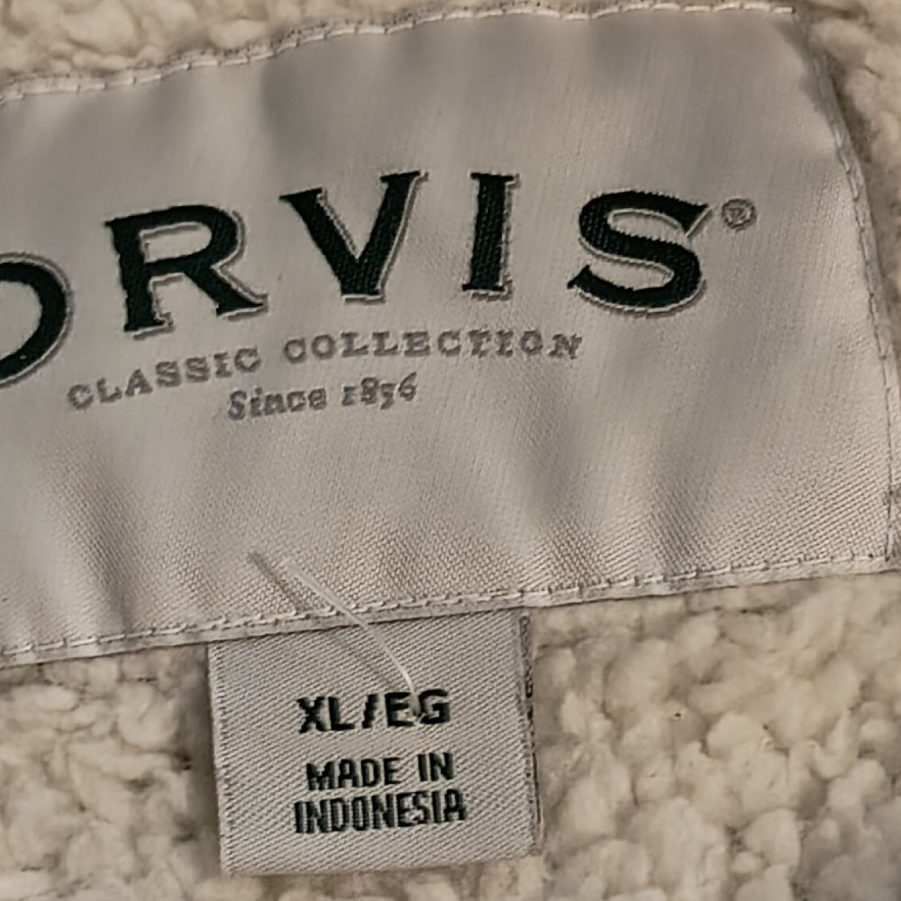 Orvis Pullover Mens XL Gray Excellent Quarter Zip Sherpa Collar Textured Knit
